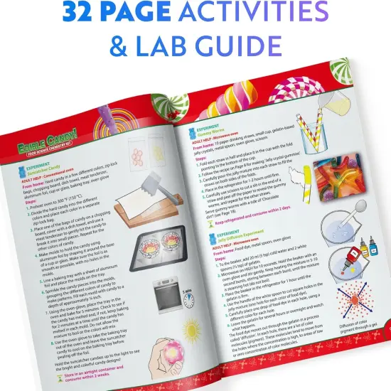 Edible Candy Making Science Kit for Kids Ages 8-12 Years Old - Food Science Chemistry Kid Science Kit with 40 Experiments to Make Your Own Chocolates, Educational Science Kits for Boy & Girls {4}