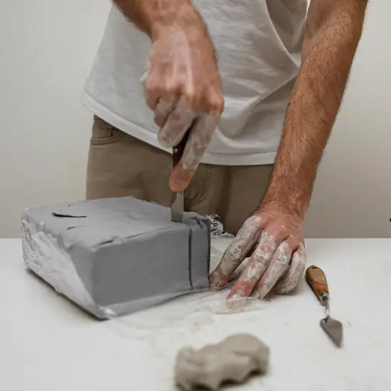 Natural Air-Dry Clay 5lbs, for Sculpting, Wheel Throwing, Hand Building, All-Purpose Modeling Clay 5lbs for Sculpting (Gray 5LBs) {2}