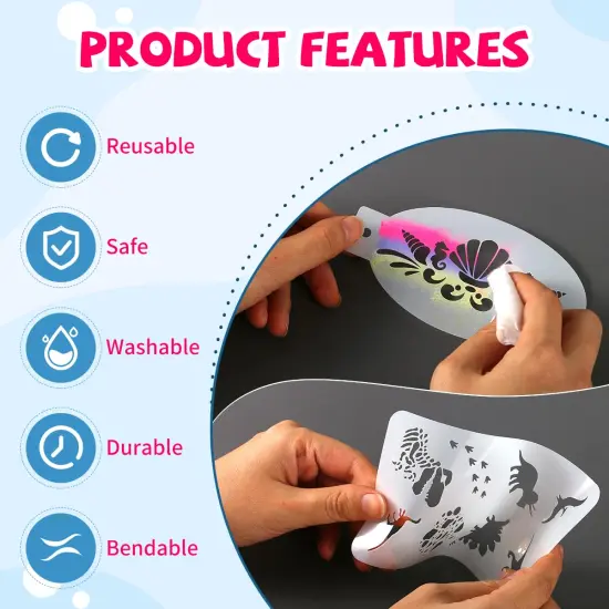 46 pcs Face Paint Stencils(Multicolor) {4}