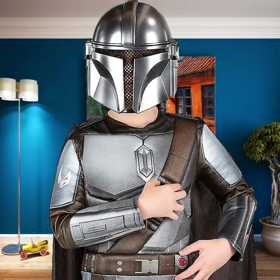 Child Mandalorian Qualux Costume Star Wars Outfit with Printed Armor {4}