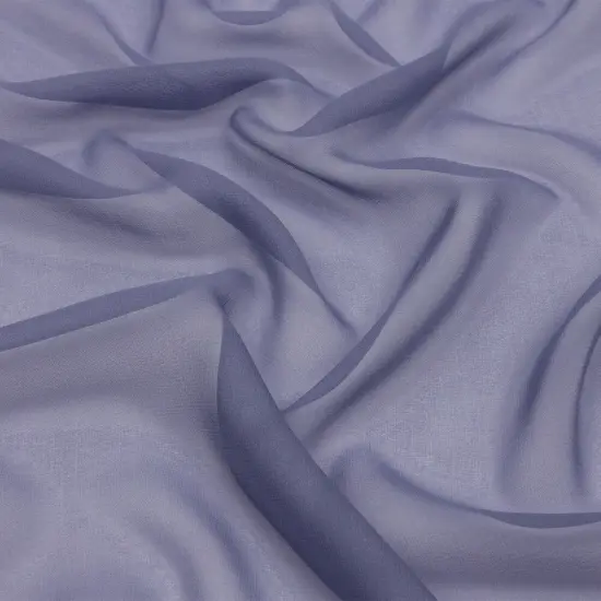 1 Yard Infinity Blue Premium Silk Chiffon Fabric Lightweight for Elegant Dresses 54 Inch Width {1}