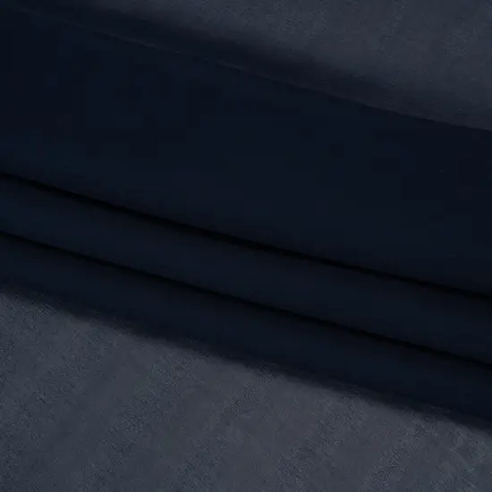 1 Yard Navy Blue Silk Georgette Designer Deadstock Lightweight Fabric 55 inch Width {4}