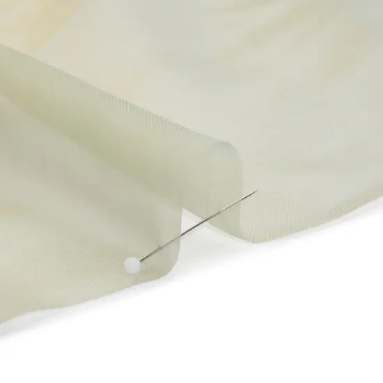 1 Yard Luxury Chiffon Like Silk Voile Fabric 54" Wide Gray & Tan Sheer Silk for Fashion Design {2}