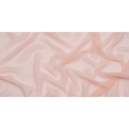 1 Yard Soft Draped Silk Chiffon Fabric Elegant Veiled Rose 54 inch Width {3}
