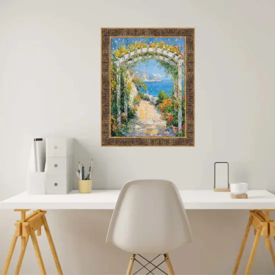 Farmhouse Rustic Wood Black Gold Picture Frame 30x30 frame {3}