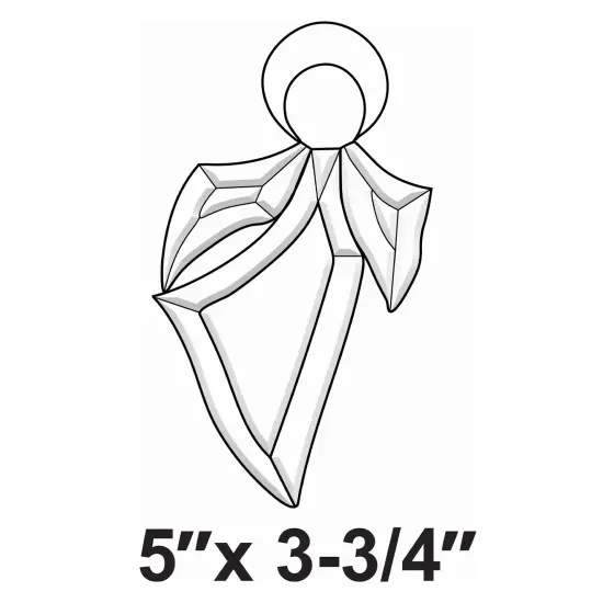 5" x 3-3/4" Exquisite Clear Glass Angel Bevel Cluster EC201 {2}