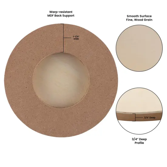 Da Vinci Pro Birch Wood Oval Panel 3/4" Deep &ndash;8x10" - Fine Textured, Warp Resistant, Lightweight & Rigid Oblong Panel &ndash; Perfect for Mounting Sanded Pastel or Watercolor Paper, Linen or Canvas {6}