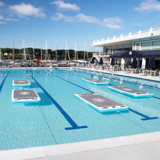 Swimline Inflatable Sol-Fit Aquatic Yoga Board Fitness Mat - 94" White {4}