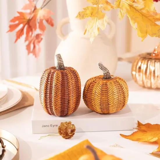 2pcs Resin Pumpkin Decorations Indoor {3}