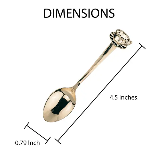 Fino 4.5-Inch Cup & Saucer Design Gold Plated Demi Spoon {4}