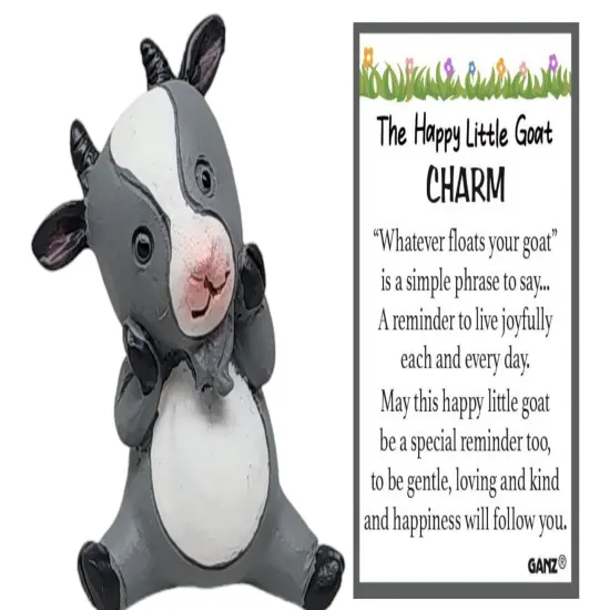 Happy Little Goat Pocket Charm - Brown {5}