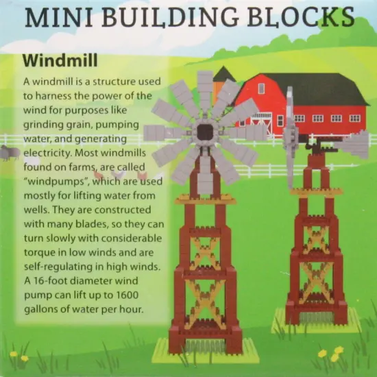Mini Building Blocks - Farm Series - Windmill {2}
