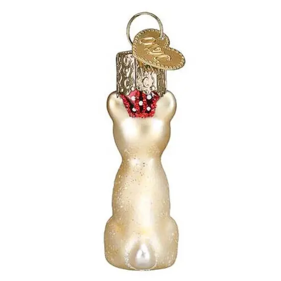 Old World Christmas 2.25 In Mini Clarice Christmas Tree Ornament , Reindeer Red-Nosed Beige {2}