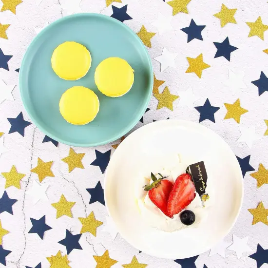 300pcs Navy Blue White Gold Confetti,Glitter Paper decor Twinkle Little Star Table Confetti,Birthday Graduation 2025 Fathers Day Wedding Baby Shower Party Decorations Circle Dots Lasting Surprise {3}