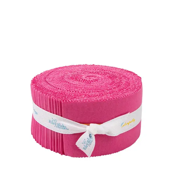 Confetti Cotton 2.5" Strip Roll (Jelly Roll / Rolie Polie) in Riley Hot Pink byfor Riley Blake (RP-120-RHOTPINK-40) {1}