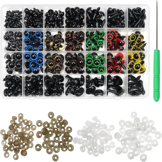 780pcs Safety Eyes and Noses - 6mm to 12mm {1}