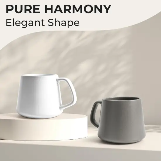 Coffee Mugs Set of 4 / Large Ceramic Coffee Cups (14 oz) {4}