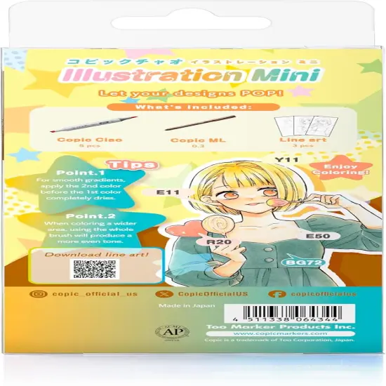 5 Alcohol-markers + 1 Multiliner Drawing Pen {2}