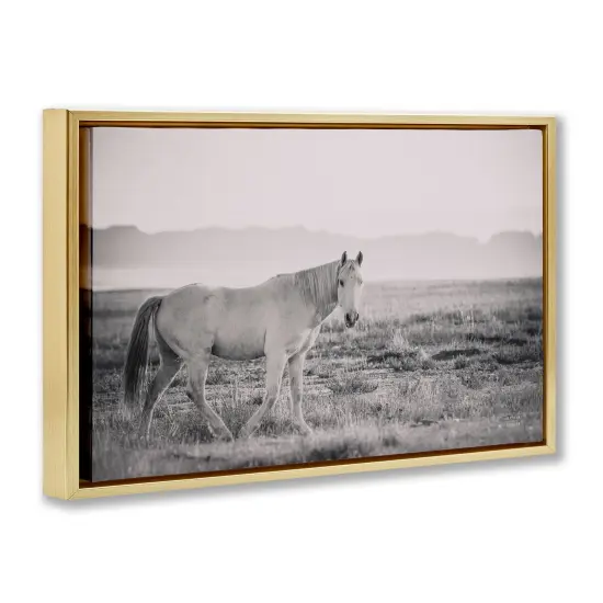 Stupell Industries Quiet Atmosphere with Horse Floating Frame By Nathan Larson {3}
