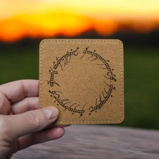 Coaster - The One - SET OF 2 - Leather or Stitched Cork Dark Brown/Black {6}