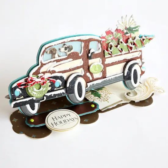 Christmas Truck Easel Die {3}