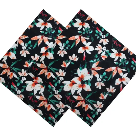 Floral Vines Printed Spandex Fabric {6}