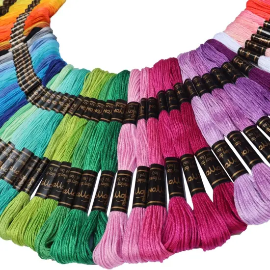 122 skeins Embroidery Floss - Embroidery Thread - Friendship Bracelet String for Cross Stitch, Hand Embroidery, String Art {2}
