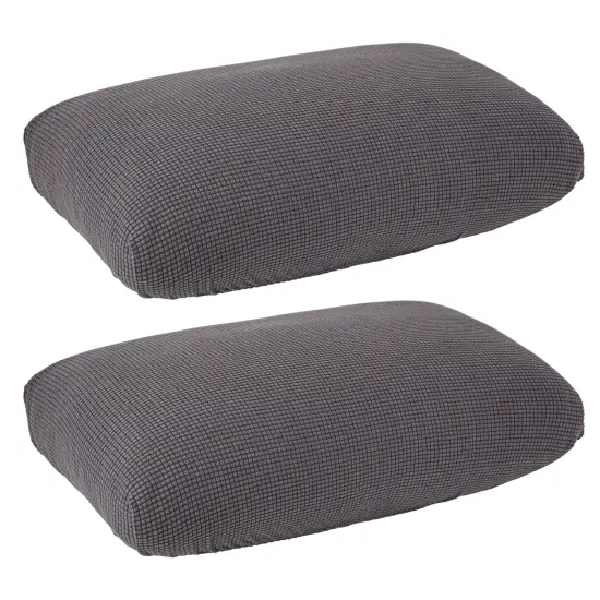 2 Pack Stretch Outdoor Cushion Covers for Patio Furniture and Sofas, Reversible (Medium, Grey) {1}