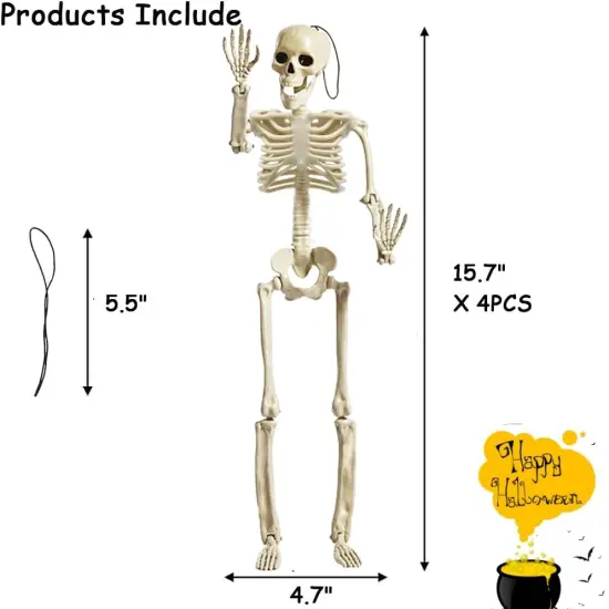 4PCS 16" Halloween Skeleton Decorations {3}