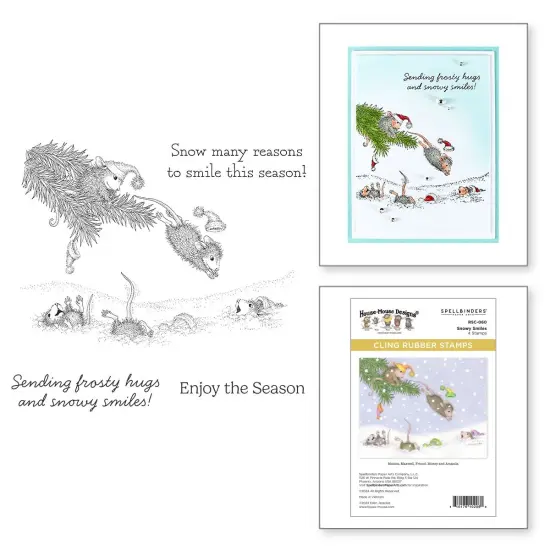 House Mouse Cling Rubber Stamp-Snow Smiles {5}