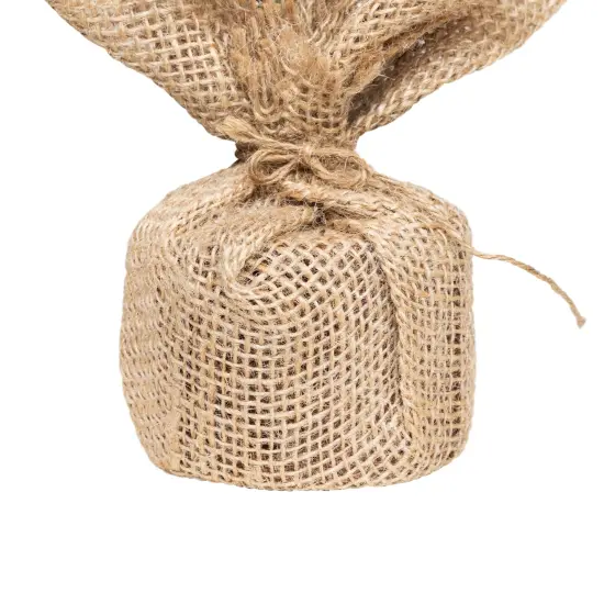 Northlight Frosted Pine in Burlap Base Christmas Tree - 17.5" - Unlit Green {4}