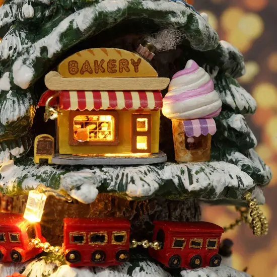 Miniature Wizardi Roombox Kit - Christmas Rotating Dollhouse Kit {5}