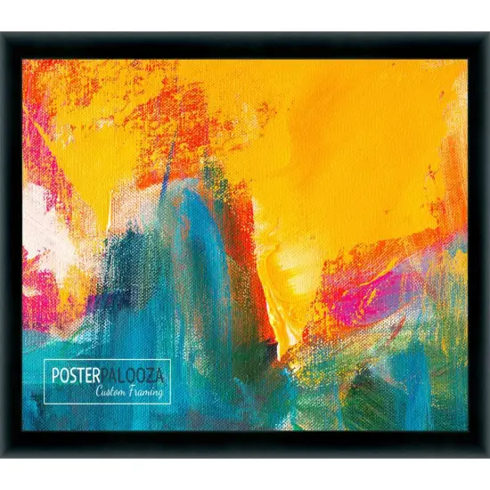 Panoramic Simple Black Picture Frame - UV Acrylic, Foam Board Backing, Hanging Hardware {6}