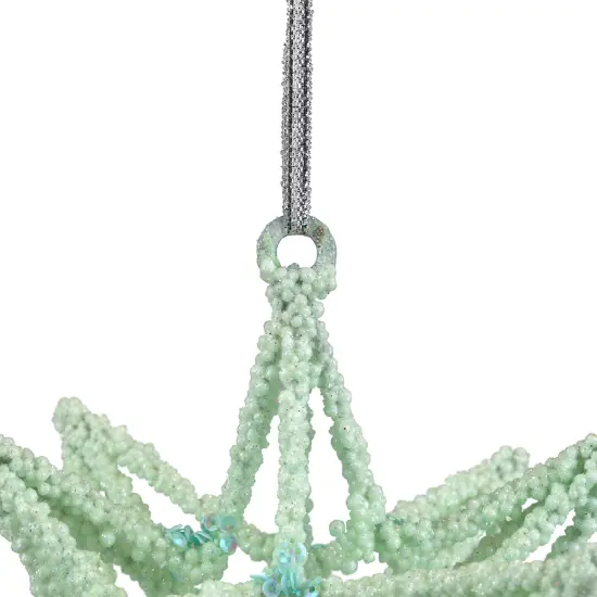 Northlight Starburst 3-D Glittered Christmas Ornament - 6.75" - Seafoam Green {6}