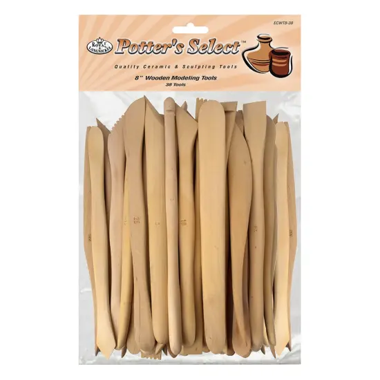ECWT8-38 | Potter's Select&trade; 38pc 8" Wooden Modeling Tools {1}