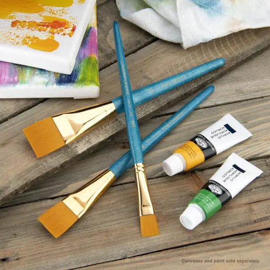 RSET-9185 | 3pc Golden Taklon Wash Brush Set {3}