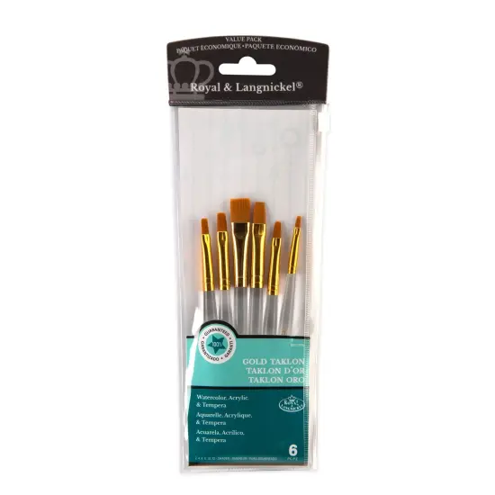 RSET-9159 | 6pc Golden Taklon Shader Brush Set {1}
