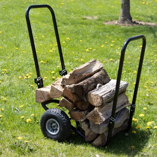 Lehman's Foldable Wheelbarrow Firewood Cart, Sturdy Wheel Barrow for Yard Cleanup Log Transport and Outdoor Tasks, Collapsible For Easy Storage {5}