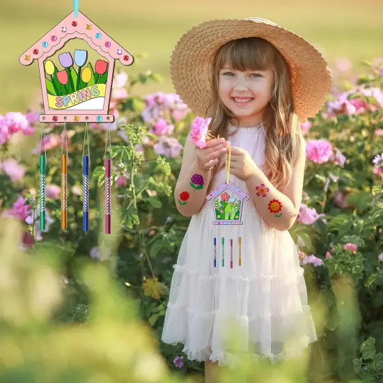 12PCS Birdhouse Wind Chime Kit for Kids {5}