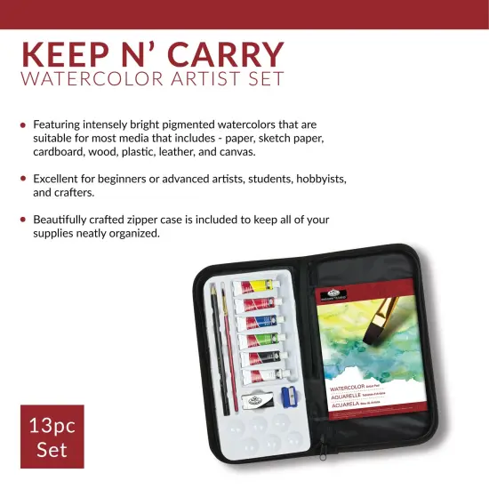 RSET-KCWP | Essentials&trade; 13pc Watercolor Painting Keep N' Carry Travel Art Set {3}