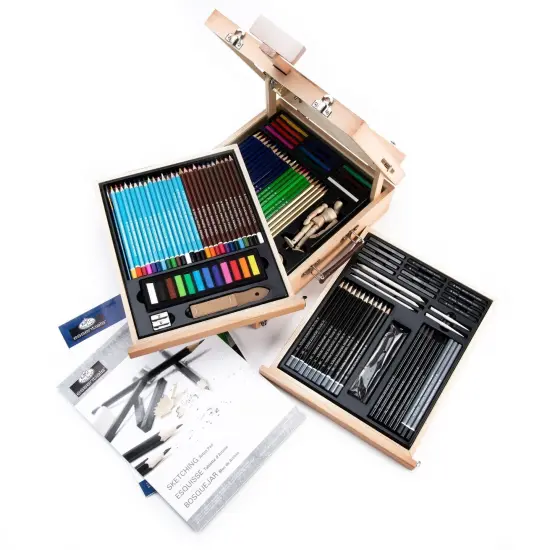 REA6250 | Sketching & Drawing Artist Easel Set - 124pc {4}