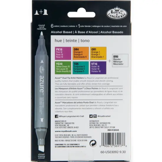 RM-913HUE | Azure&trade; 7pc Hue Color Marker Set {6}