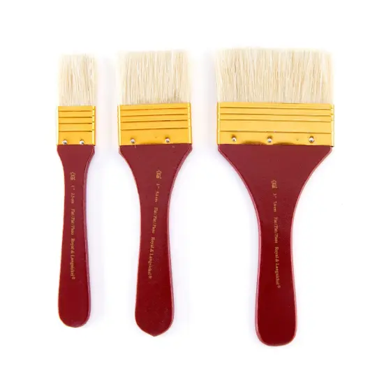 RSET-9355 | 3pc White Bristle Large Area Flat Brush Set {2}
