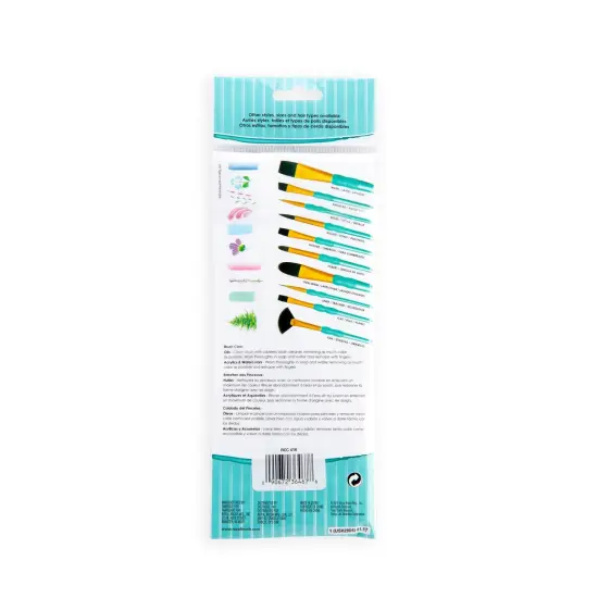 RCC 416 | Crafter's Choice&trade; 7pc Black Taklon Variety Brush Set {4}