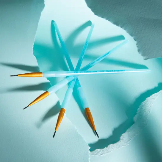 RCC 253 | Crafter's Choice&trade; 4pc Black Taklon Round Brush Set {2}