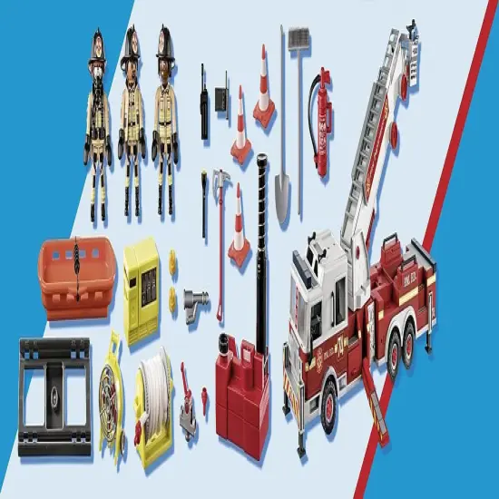 Playmobil Rescue Vehicles: Fire Engine with Tower Ladder {7}