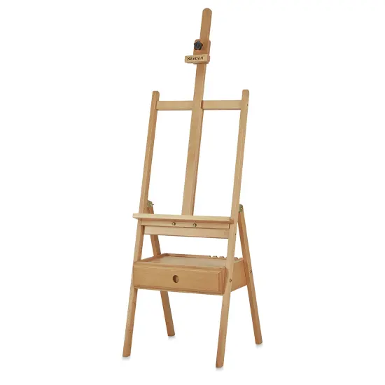 Meeden H-Frame Floor Easel with Storage - 17&rdquo; W x 17&rdquo; D, 60" - 75" H {1}