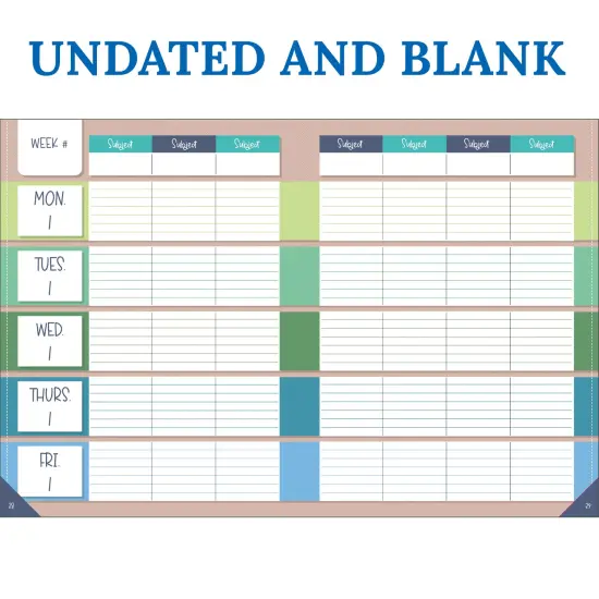 Carson Dellosa Crafty and Cool Teacher Planner 2025-2026, Undated 8" x 11" Lesson Plan Book With Stickers, Class Schedule, Weekly Calendar, Classroom Must Haves, Homeschool Essentials, School Supplies {4}