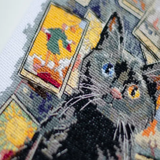Counted Cross stitch kit - Premonition. Black Cat {6}