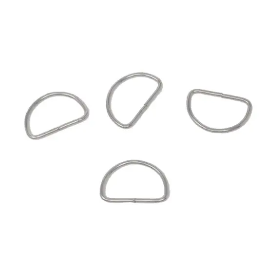 Metal D Ring 1.5" Nickel Plated Loop Ring {2}
